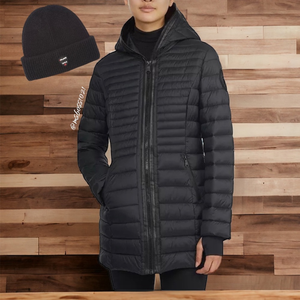 FREE MATCHING HAT Pajar Women’s Jacket Canada Down Parka Black Size: S BRAND NEW